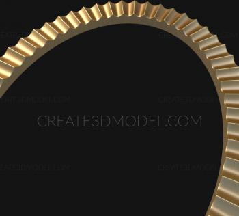 Round frame (RK_0326) 3D model for CNC machine